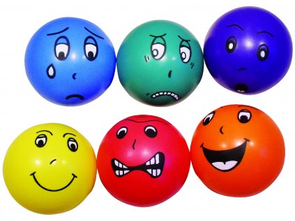 Set 6 míčků s emocionální tváří