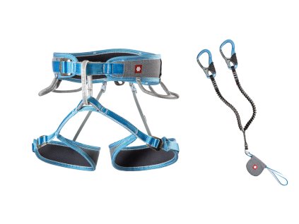VIA FERRATA TWIST TECH ECO CAPTUR LITE SWIVEL SET (Velikost XS-M, Barva Grey / Blue)