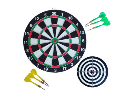 KUBIsport 5152DK papírový terč 36,5 cm + ostré šipky 6 ks