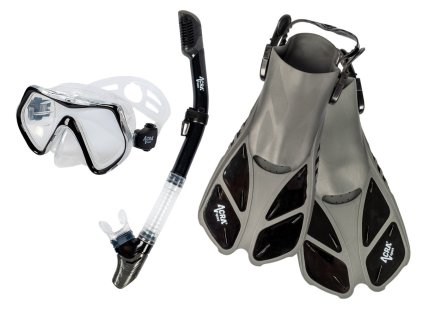 Acra M6102 Šnorchlovací set 3 v 1, ČERNÝ, L/XL, ploutve 42-47