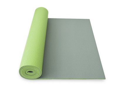 YOGA MAT DVOUVRSTVÁ, protiskluz.povrch, zeleno/šedá