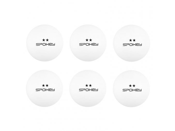 Spokey SKILLED ** Pingpongové míčky, 6 ks, bílé