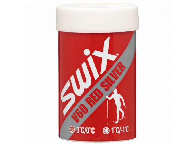 Swix V60 Červený Stříbrný stoupací vosk 45g
