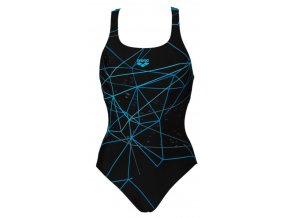 Arena W BRILLIANCE SWIM PRO BACK ONE PIECE ČERNÉ dámské plavky