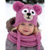 Pletex H096 Medvídek dětská pletená zimní čepice