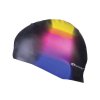 ABSTRACT-Plavecká čepice silikonová černá s barevným pruhem	