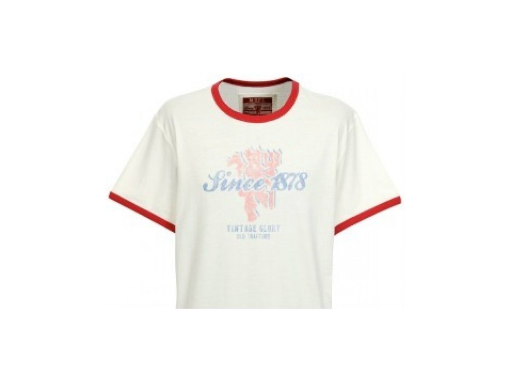 Manchester United Heritage Ringer T-shirt Ecry póló