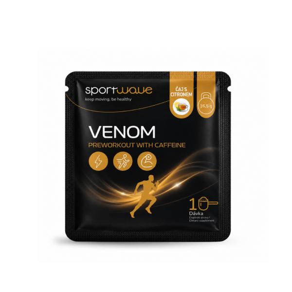 venom preworkout with caffein čaj s citronem