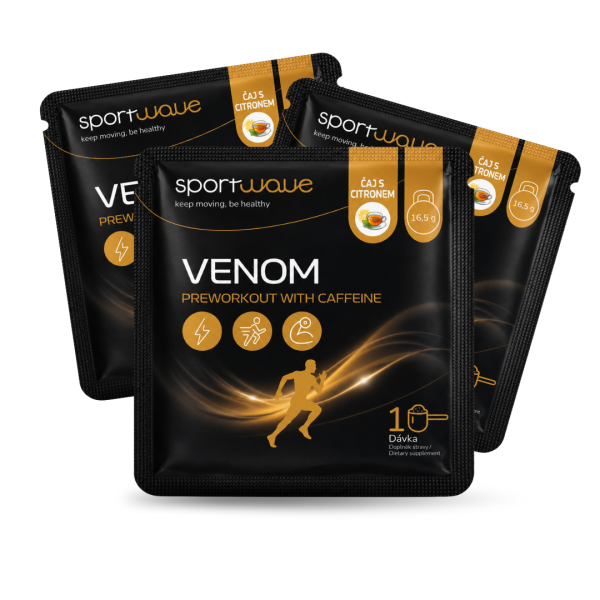 Venom preworkout with caffeine čaj s citronem 3x