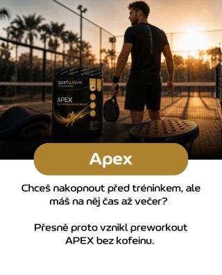Prémiové složení Apexu vás nadchne. Je vhodný pro podporu výkonu, vytrvalosti, soustředění, a to všechno bez použití...