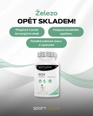 🩸 ŽELEZO JE ZPĚT SKLADEM! Doplňte zásoby včas. 💪 ✔️ Podporuje tvorbu červených krvinek a hemoglobinu ✔️ Přispívá k...