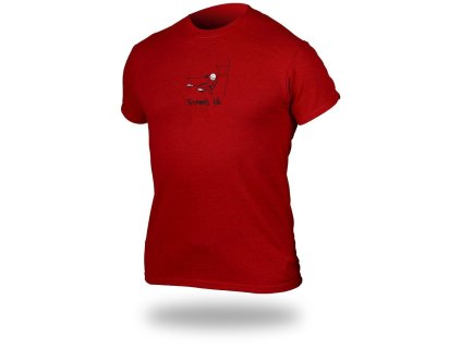 Tričko TRIMMS LIFE cardinal red Ski (Barva Cardinal red, Velikost S, Potisk Ski)