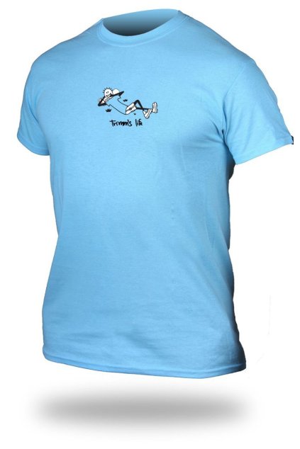 Tričko TRIMMS LIFE sky blue Lying (Barva Sky blue, Velikost S, Potisk Lying)