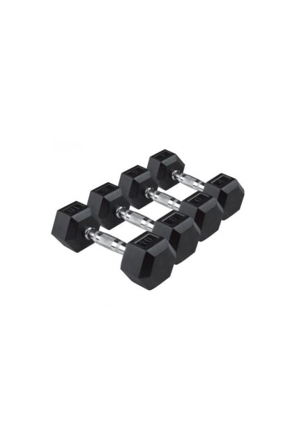 hexagonal rubber dumbbell