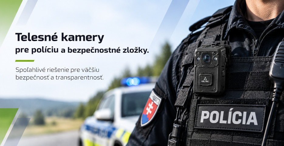 Telové kamery pre políciu a bezpečnostné zložky