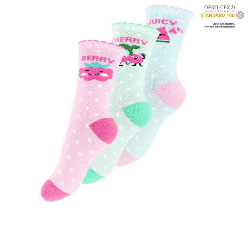 Ponožky dívčí - FRUITS - 3 páry
