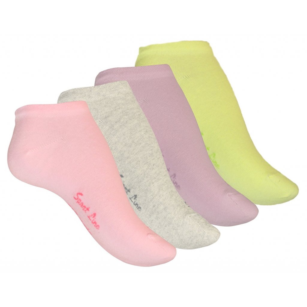 Ponožky dámské kotníčkové "SPORT LINE" - pastelové - 4 páry