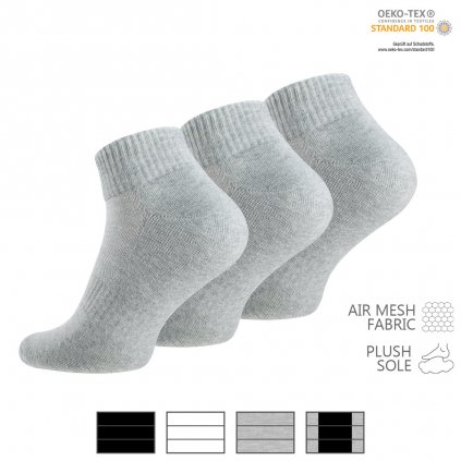 Ponožky unisex bavlněné - 3 páry