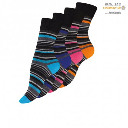 Ponožky dámské FINE STRIPES - 4 páry