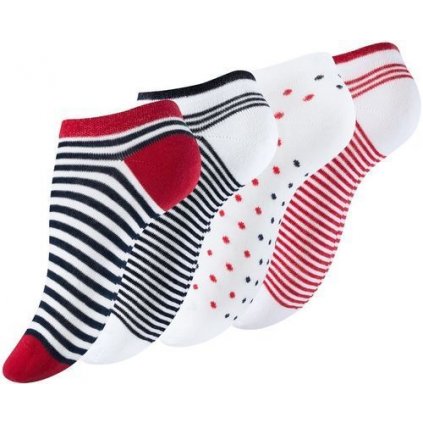 Ponožky dámské kotníčkové - různé vzory - 4 páry