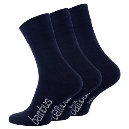 Ponožky unisex bambusové -modré - 3 páry