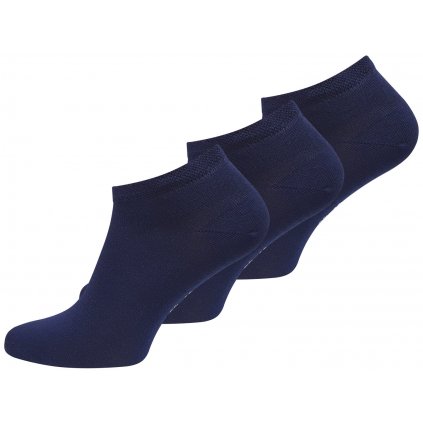 Ponožky unisex bambusové kotníčkové - modré - 3 páry