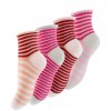 Ponožky dívčí - BERRY STRIPES - 4 páry