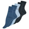 Ponožky dámské COMFORT - modré tóny -  5 párů