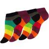 Ponožky dámské kotníčkové RAINBOW - 4 páry
