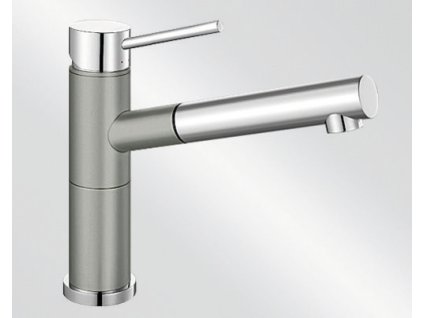 Blanco ALTA-S Compact Silgranit-look dvoubarevná perlově šedá/chrom