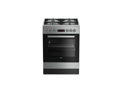 Beko, Sporák s plynovou deskou, litinovými rošty a multifunkční troubou s horkovzduchem FSM 62330 DXT