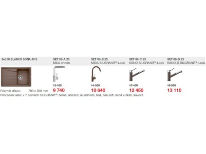 SET 08-D 23 SONA 45 S antracit + KANO S antracit