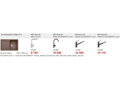 SET 08-B 24 SONA 45 S antracit + MIDA antracit