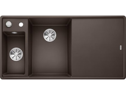 Blanco AXIA III 6 S-F InFino Silgranit káva sklen.kráj.deska dřez vlevo s exc.