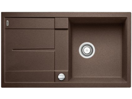 Blanco METRA 5 S F Silgranit kávová oboustranné provedení s excentrem