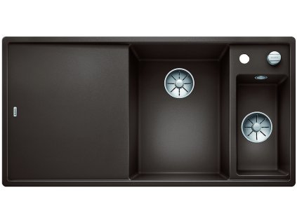 Blanco AXIA III 6 S-F InFino Silgranit káva dřev.kráj.deska dřez vpravo s exc.