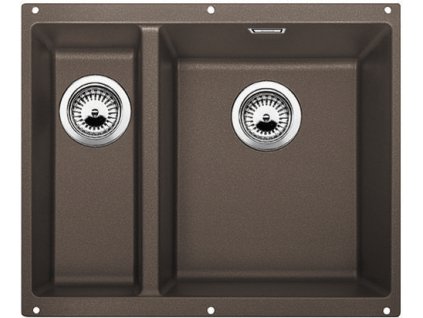 Blanco SUBLINE 340/160 U Silgranit kávová s táhlem dřez vpravo