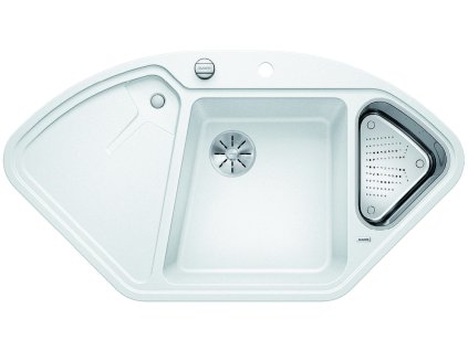 Blanco DELTA II-F InFino Silgranit bílá s excentrem přísluš. ano