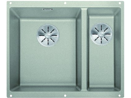 Blanco SUBLINE 340/160 U InFino Silgranit perlově šedá bez táhla dřez vlevo