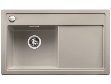 Blanco ZENAR 45 S Silgranit perlově šedá dřez vlevo s excentrem a skleněnou krájecí deskou