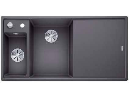 Blanco AXIA III 6 S InFino Silgranit šedá skála dřev.kráj.deska dřez vlevo s exc.