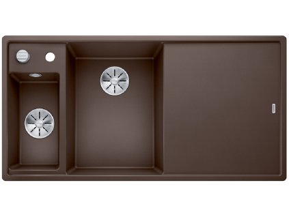 Blanco AXIA III 6 S InFino Silgranit káva dřev.kráj.deska dřez vlevo s exc.