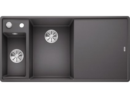 Blanco AXIA III 6 S-F InFino Silgranit šedá skála dřev.kráj.deska dřez vlevo s exc.