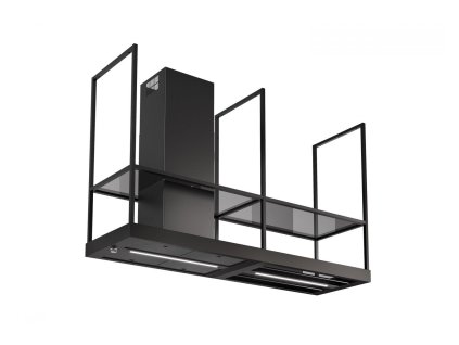 Ostrůvková digestoř T-SHELF BK MATT A180