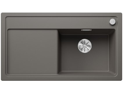 Blanco ZENAR 5 S InFino Silgranit šedá vulkán dřez vpravo s excentrem