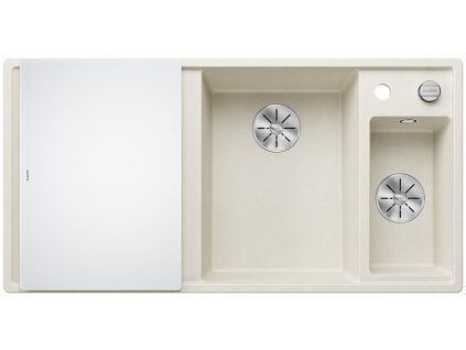 Blanco AXIA III 6 S-F silgranit bílá soft dřez vpravo s ex, skl. deska, nerez miska