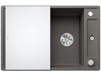 Blanco AXIA III 45 S InFino silgranit šedá vulkán dřez vpravo s excentrem přísluš. sklo