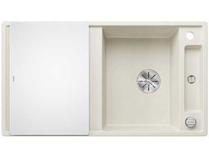 Blanco AXIA III 5 S InFino silgranit bílá soft dřez vpravo s excentrem přísluš. sklo