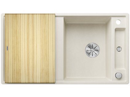 Blanco AXIA III 5 S-F InFino silgranit bílá soft dřez vpravo s excentrem s dř. deskou