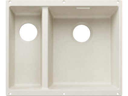 Blanco SUBLINE 340/160 U InFino Silgranit bílá soft bez odtok. armatury, velká vana vpravo